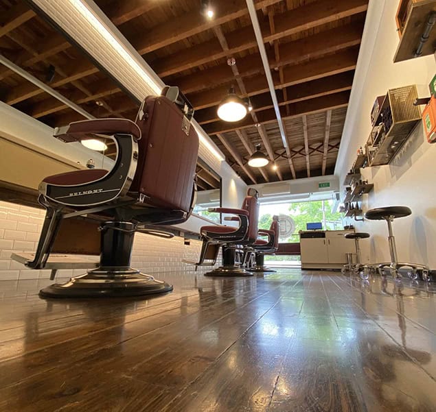 Barber Wahroonga locals love interior studio shot with deluxe chairs